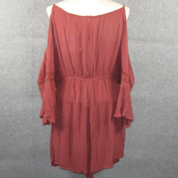 Glamorous Curve Cold Shoulder Shorts Romper 18W Rust NWT - Picture 5 of 7